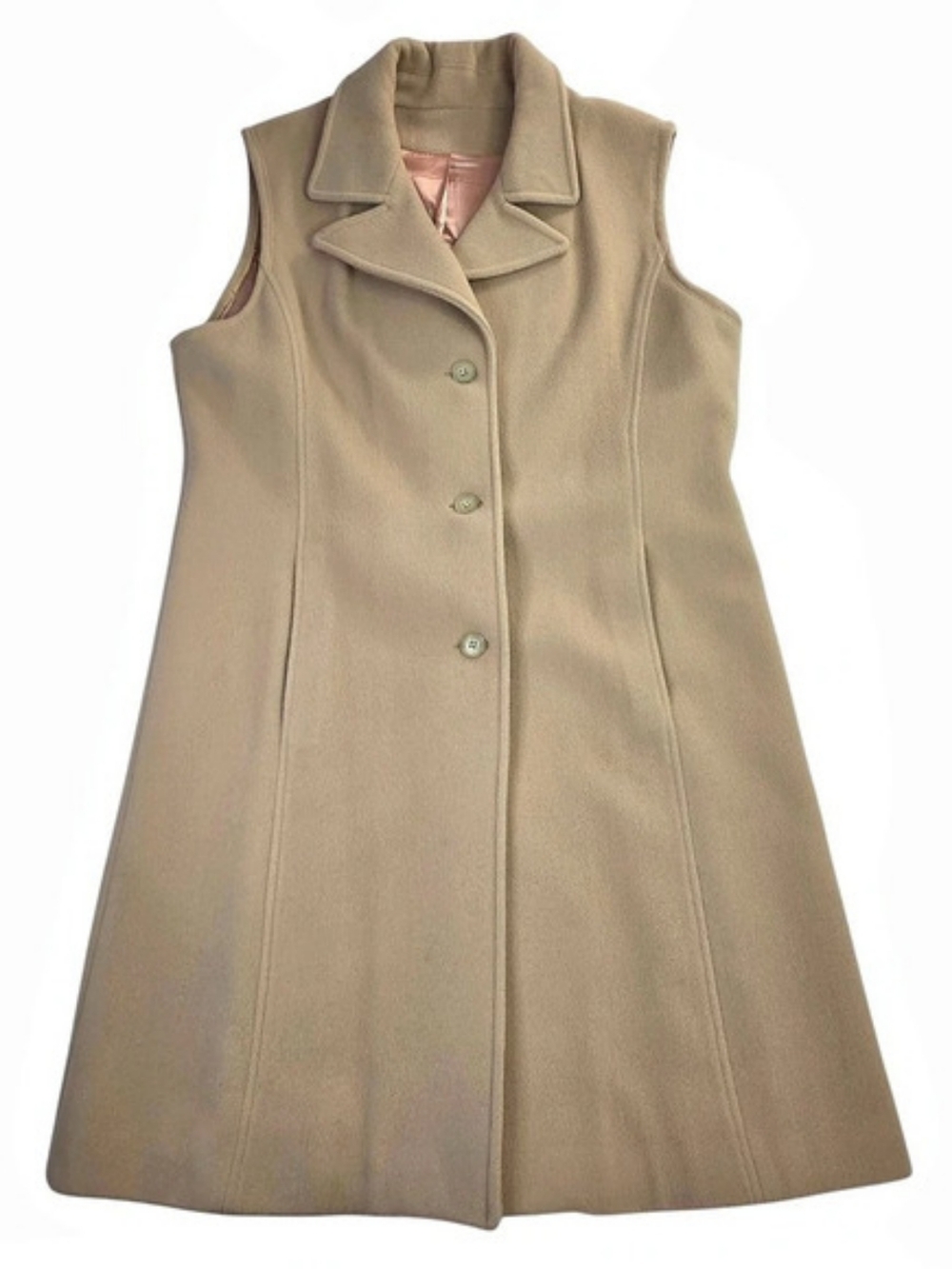 Wool Sleeveless Vest in Brown Like New-Size L